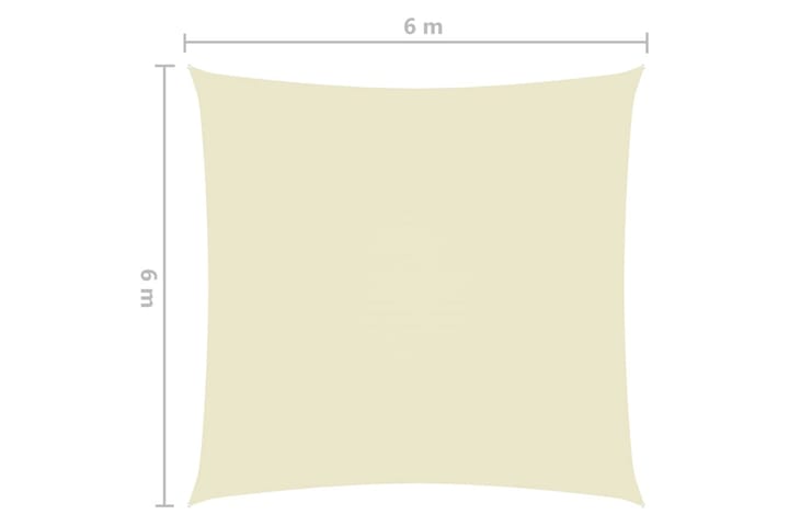 Aurinkopurje Oxford-kangas neliönmuotoinen 6x6 m kerma - Aurinkopurje