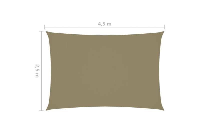 Aurinkopurje Oxford-kangas suorakaide 2,5x4,5 m beige - Beige - Puutarhakalusteet - Aurinkosuoja - Aurinkopurje