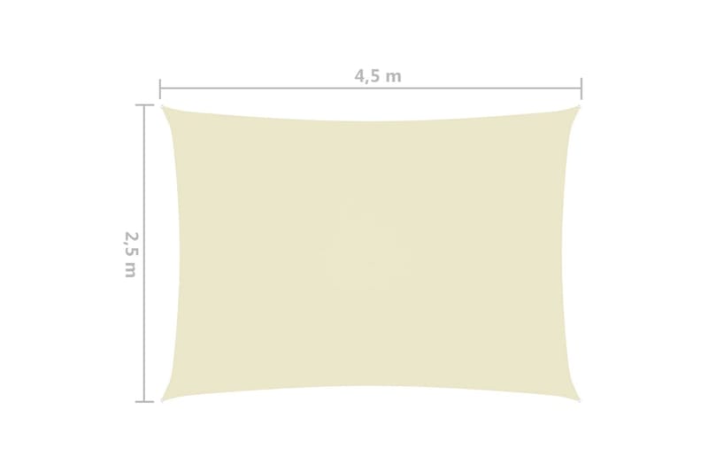 Aurinkopurje Oxford-kangas suorakaide 2,5x4,5 m kerma - Puutarhakalusteet - Aurinkosuoja - Aurinkopurje