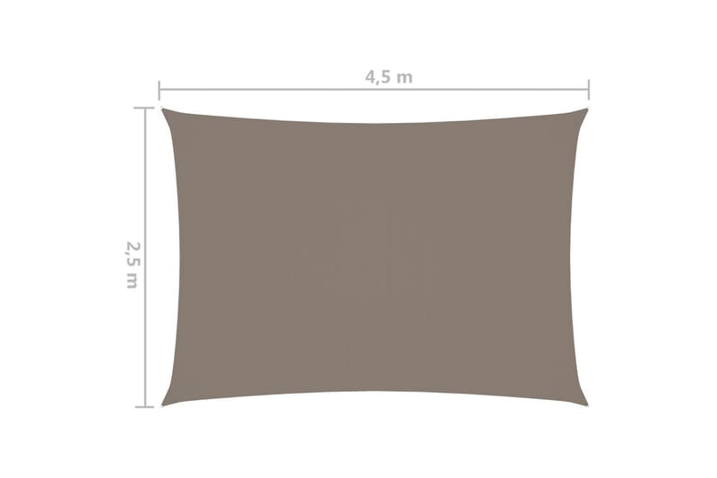 Aurinkopurje Oxford-kangas suorakaide 2,5x4,5 m - Taupe - Puutarhakalusteet - Aurinkosuoja - Aurinkopurje