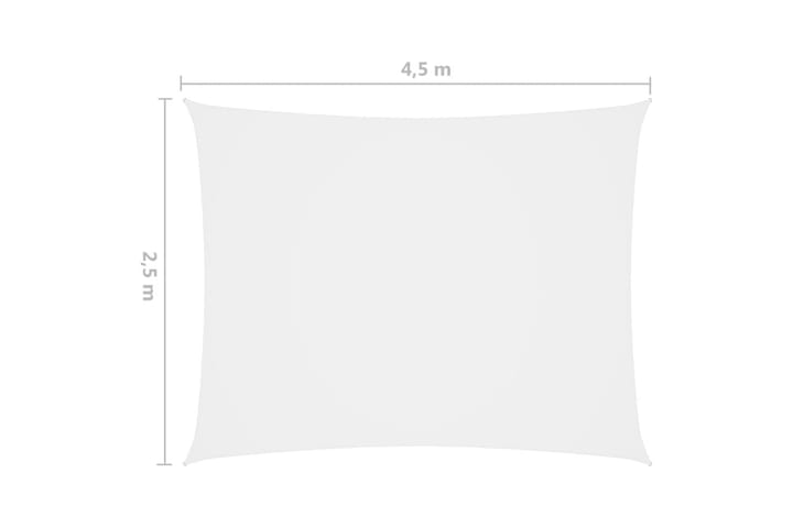 Aurinkopurje Oxford-kangas suorakaide 2,5x4,5 m valkoinen - Valkoinen - Aurinkopurje