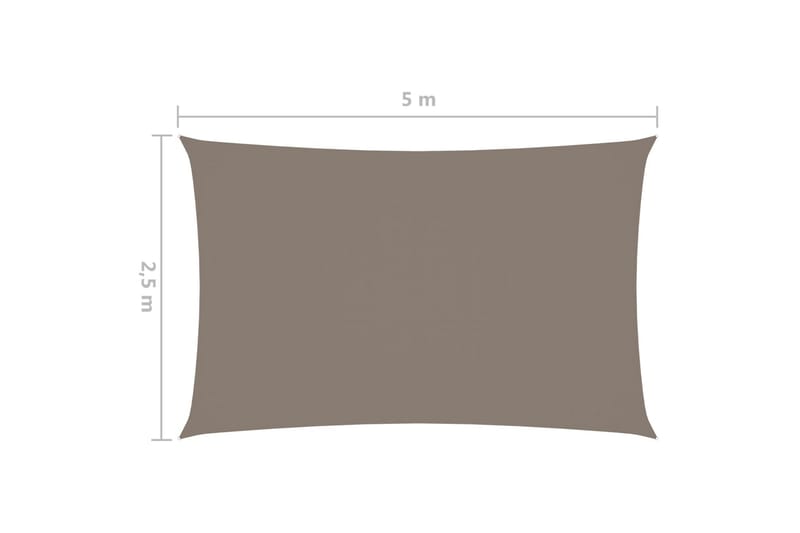 Aurinkopurje Oxford-kangas suorakaide 2,5x5 m harmaanruskea - Taupe - Puutarhakalusteet - Aurinkosuoja - Aurinkopurje