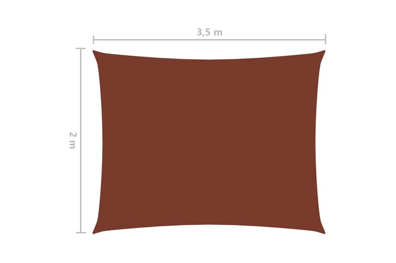 Aurinkopurje Oxford kangas suorakaide 2x3,5 m terrakotta - Puutarhakalusteet - Aurinkosuoja - Aurinkopurje