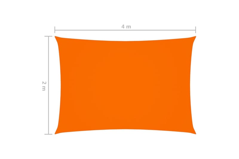 Aurinkopurje Oxford-kangas suorakaide 2x4m oranssi - Oranssi - Puutarhakalusteet - Aurinkosuoja - Aurinkopurje