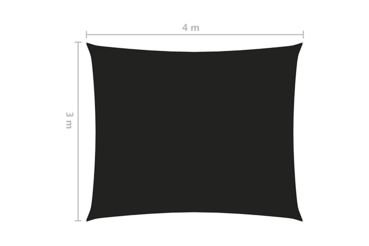 Aurinkopurje Oxford-kangas suorakaide 3x4 m musta - Musta - Aurinkopurje