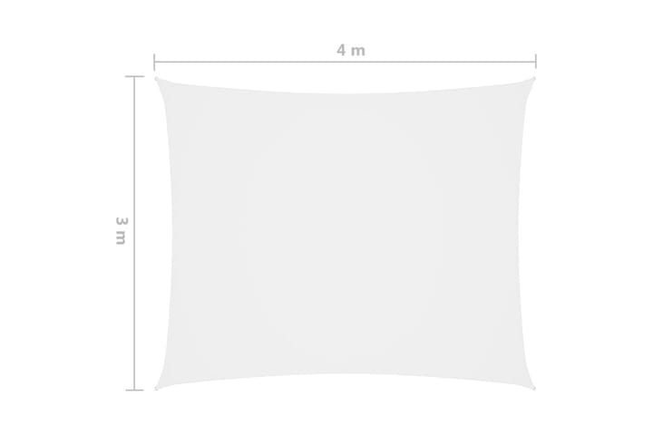Aurinkopurje Oxford-kangas suorakaide 3x4 m valkoinen - Aurinkopurje