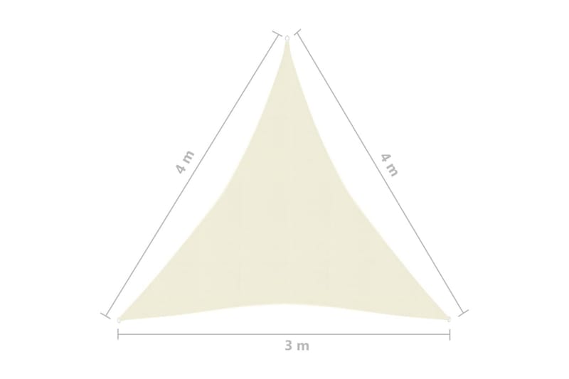 Aurinkopurje 160 g/m² 3x4x4 m HDPE - Kerma - Puutarhakalusteet - Aurinkosuoja - Aurinkopurje