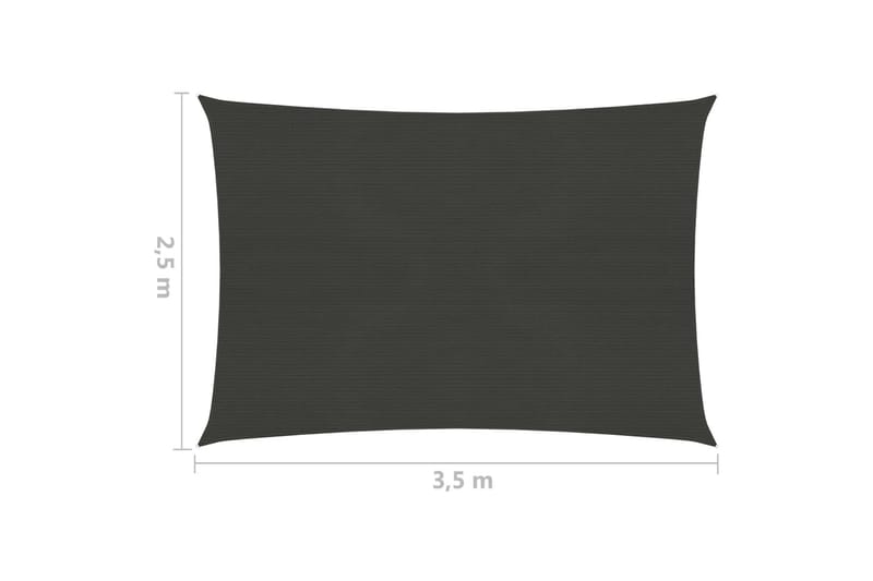 Aurinkopurje 160 g/m² antrasiitti 2,5x3,5 m HDPE - Antrasiitti - Puutarhakalusteet - Aurinkosuoja - Aurinkopurje
