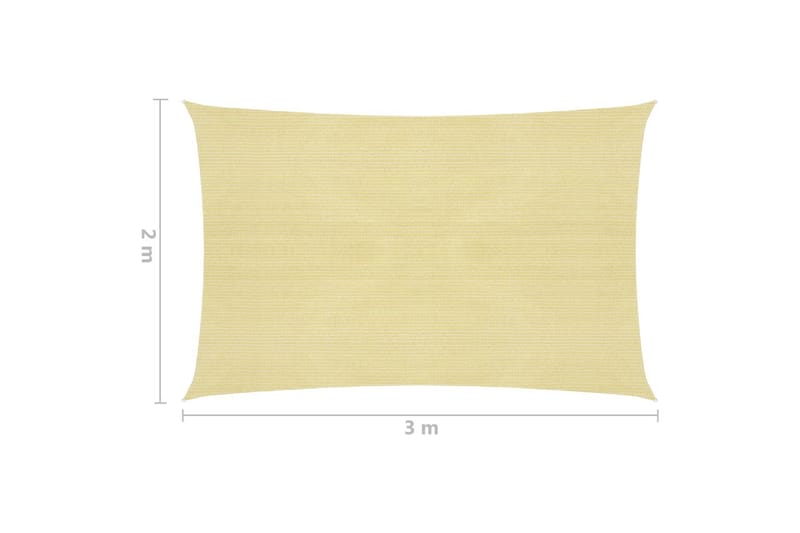 Aurinkopurje 160 g/m² beige 2x3 m HDPE - Puutarhakalusteet - Aurinkosuoja - Aurinkopurje