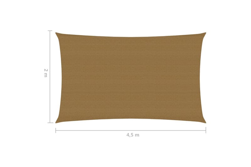 Aurinkopurje 160 g/m² harmaanruskea 2x4,5 m HDPE - Taupe - Aurinkopurje