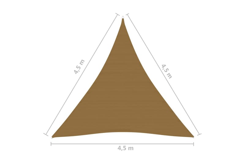 Aurinkopurje 160 g/m² harmaanruskea 4,5x4,5x4,5 m HDPE - Taupe - Aurinkopurje