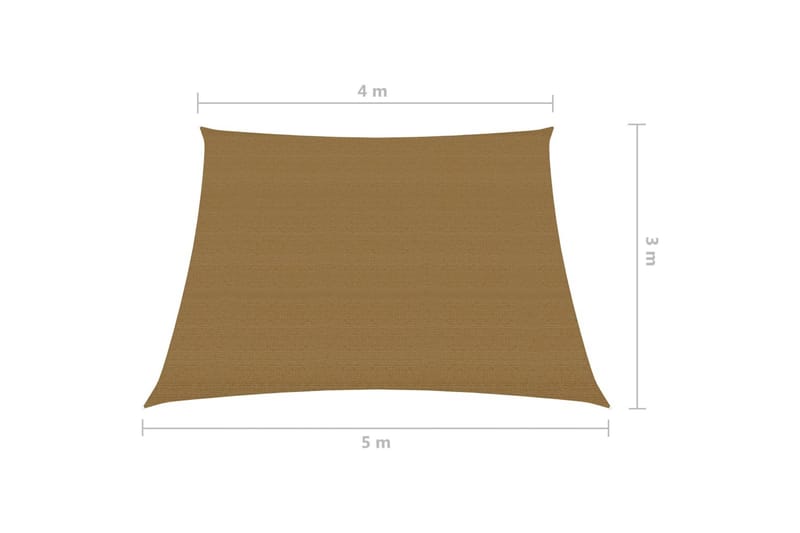 Aurinkopurje 160 g/m² harmaanruskea 4/5x3 m HDPE - Taupe - Aurinkopurje