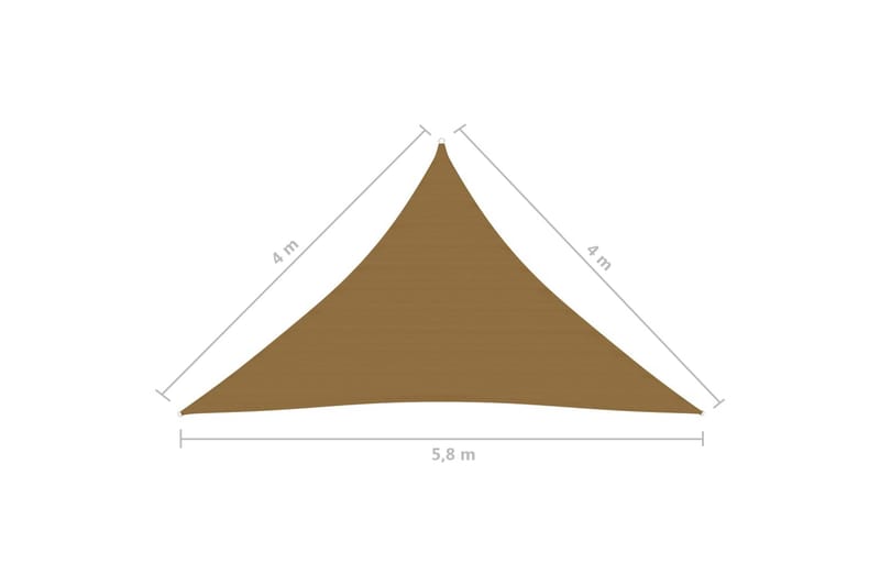 Aurinkopurje 160 g/m² harmaanruskea 4x4x5,8 m HDPE - Taupe - Puutarhakalusteet - Aurinkosuoja - Aurinkopurje
