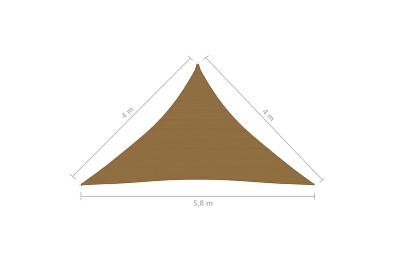 Aurinkopurje 160 g/m² harmaanruskea 4x4x5,8 m HDPE - Taupe - Aurinkopurje