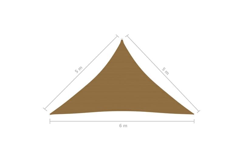 Aurinkopurje 160 g/m² harmaanruskea 5x5x6 m HDPE - Taupe - Puutarhakalusteet - Aurinkosuoja - Aurinkopurje