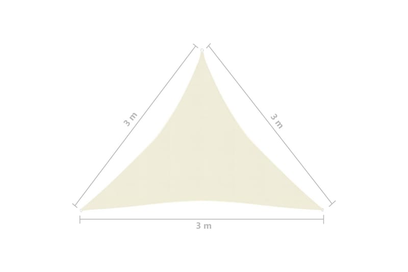 Aurinkopurje 160 g/m² kerma 3x3x3 m HDPE - Kerma - Puutarhakalusteet - Aurinkosuoja - Aurinkopurje