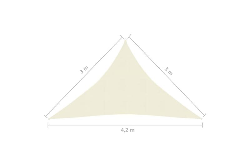 Aurinkopurje 160 g/m² kerma 3x3x4,2 m HDPE - Kerma - Puutarhakalusteet - Aurinkosuoja - Aurinkopurje
