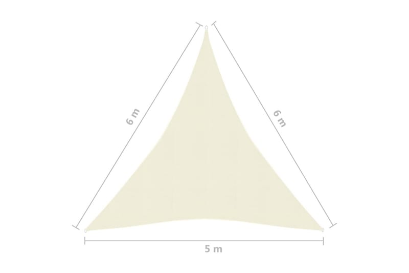 Aurinkopurje 160 g/m² kerma 5x6x6 m HDPE - Kerma - Puutarhakalusteet - Aurinkosuoja - Aurinkopurje
