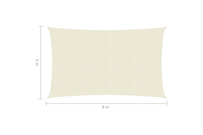 Aurinkopurje 160 g/m² kerma 5x8 m HDPE - Puutarhakalusteet - Aurinkosuoja - Aurinkopurje