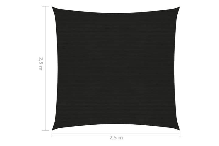 Aurinkopurje 160 g/m² musta 2,5x2,5 m HDPE - Aurinkopurje