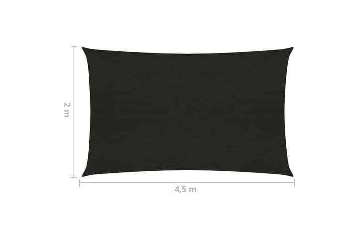 Aurinkopurje 160 g/m² musta 2x4,5 m HDPE - Musta - Aurinkopurje