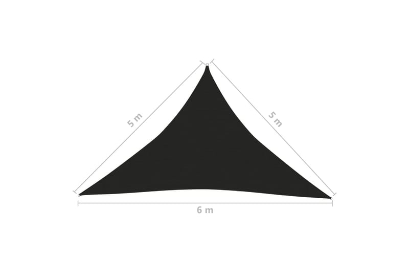 Aurinkopurje 160 g/m² musta 5x5x6 m HDPE - Musta - Puutarhakalusteet - Aurinkosuoja - Aurinkopurje