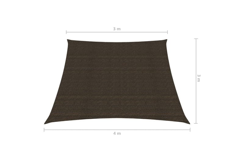 Aurinkopurje 160 g/m² ruskea 3/4x3 m HDPE - Ruskea - Puutarhakalusteet - Aurinkosuoja - Aurinkopurje