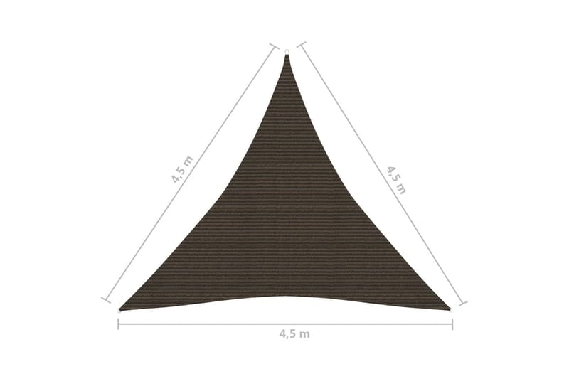 Aurinkopurje 160 g/m² ruskea 4,5x4,5x4,5 m HDPE - Ruskea - Aurinkopurje