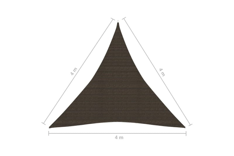 Aurinkopurje 160 g/m² ruskea 4x4x4 m HDPE - Ruskea - Puutarhakalusteet - Aurinkosuoja - Aurinkopurje