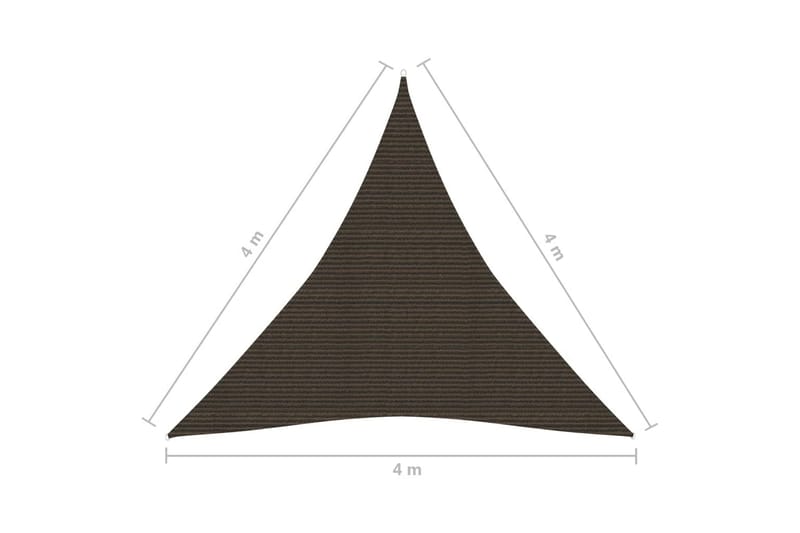 Aurinkopurje 160 g/m² ruskea 4x4x4 m HDPE - Ruskea - Aurinkopurje