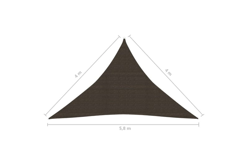 Aurinkopurje 160 g/m² ruskea 4x4x5,8 m HDPE - Ruskea - Aurinkopurje