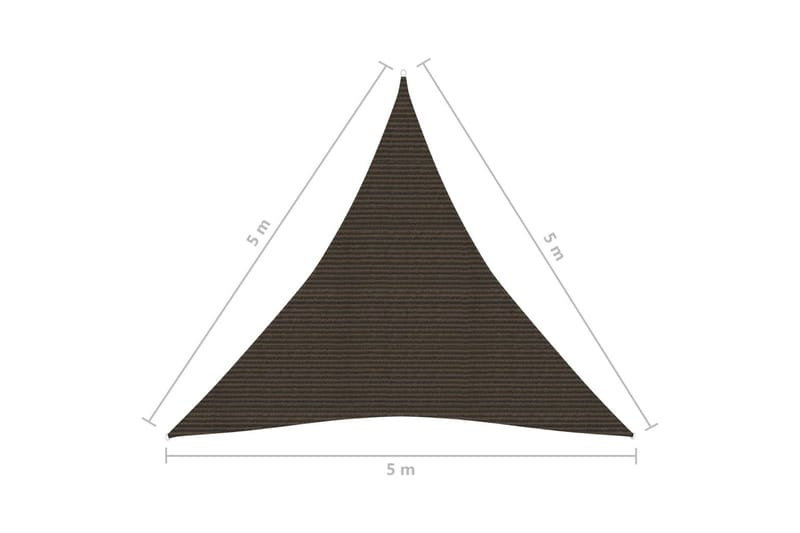 Aurinkopurje 160 g/m² ruskea 5x5x5 m HDPE - Ruskea - Aurinkopurje