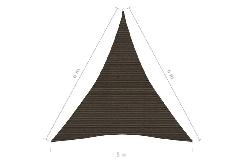 Aurinkopurje 160 g/m² ruskea 5x6x6 m HDPE - Ruskea - Puutarhakalusteet - Aurinkosuoja - Aurinkopurje