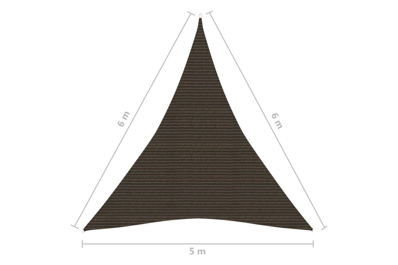 Aurinkopurje 160 g/m² ruskea 5x6x6 m HDPE - Ruskea - Aurinkopurje