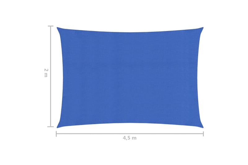 Aurinkopurje 160 g/m² sininen 2x4,5 m HDPE - Sininen - Puutarhakalusteet - Aurinkosuoja - Aurinkopurje