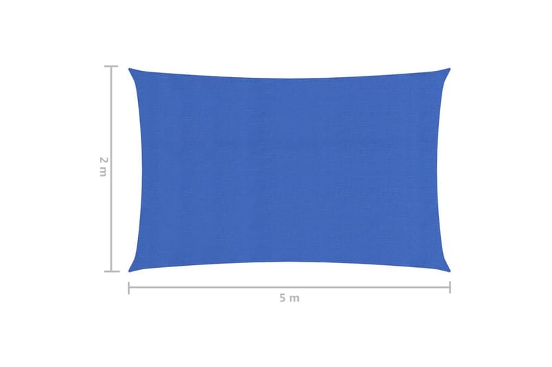 Aurinkopurje 160 g/m² sininen 2x5 m HDPE - Sininen - Puutarhakalusteet - Aurinkosuoja - Aurinkopurje
