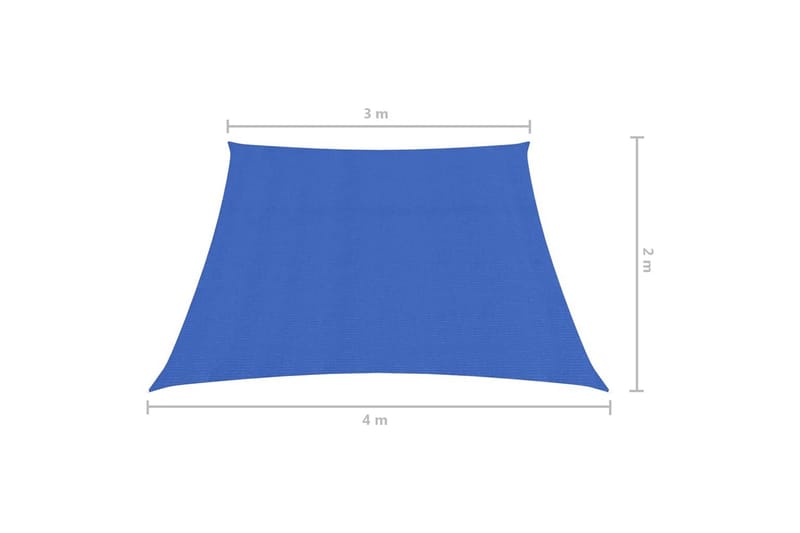 Aurinkopurje 160 g/m² sininen 3/4x2 m HDPE - Sininen - Puutarhakalusteet - Aurinkosuoja - Aurinkopurje