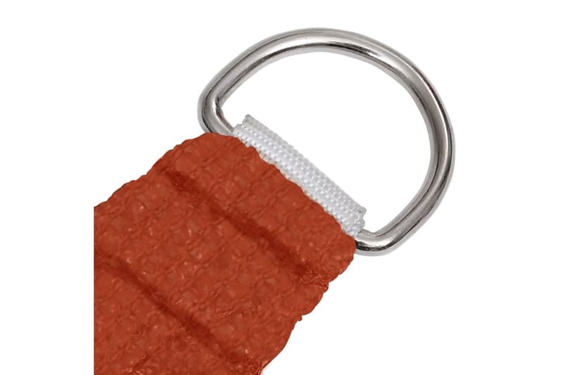 Aurinkopurje 160 g/m² terrakotta 3,5x3,5x4,9 m HDPE - Ruskea - Puutarhakalusteet - Aurinkosuoja - Aurinkopurje