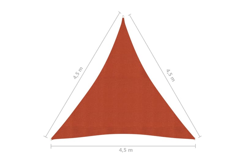 Aurinkopurje 160 g/m² terrakotta 4,5x4,5x4,5 m HDPE - Ruskea - Aurinkopurje