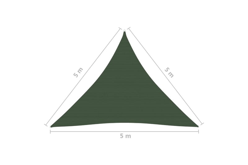 Aurinkopurje 160 g/m² tummanvihreä 5x5x5 m HDPE - Vihreä - Puutarhakalusteet - Aurinkosuoja - Aurinkopurje
