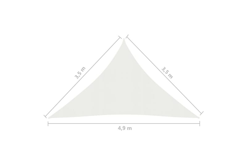 Aurinkopurje 160 g/m² valkoinen 3,5x3,5x4,9 m HDPE - Puutarhakalusteet - Aurinkosuoja - Aurinkopurje