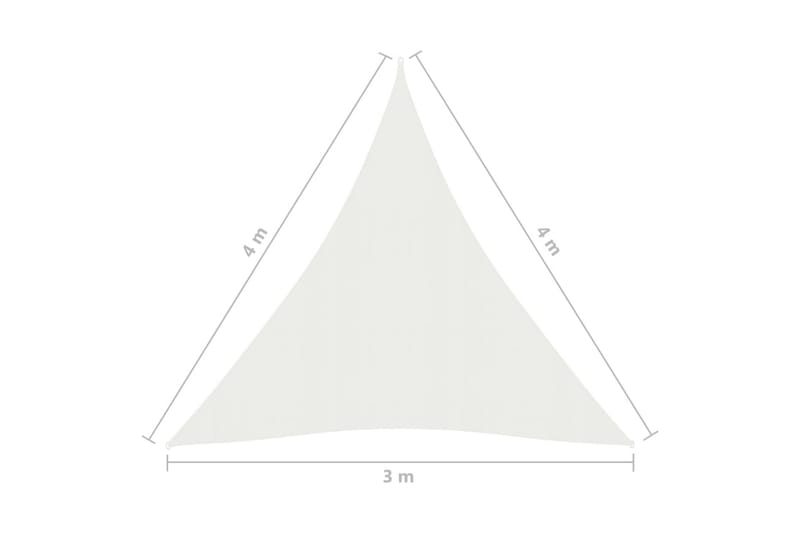 Aurinkopurje 160 g/m² valkoinen 3x4x4 m HDPE - Valkoinen - Aurinkopurje