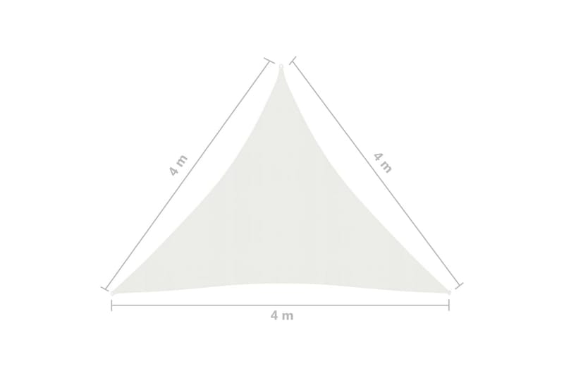 Aurinkopurje 160 g/m² valkoinen 4x4x4 m HDPE - Valkoinen - Puutarhakalusteet - Aurinkosuoja - Aurinkopurje