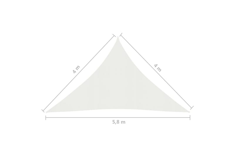 Aurinkopurje 160 g/m² valkoinen 4x4x5,8 m HDPE - Valkoinen - Puutarhakalusteet - Aurinkosuoja - Aurinkopurje