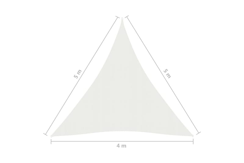 Aurinkopurje 160 g/m² valkoinen 4x5x5 m HDPE - Valkoinen - Puutarhakalusteet - Aurinkosuoja - Aurinkopurje