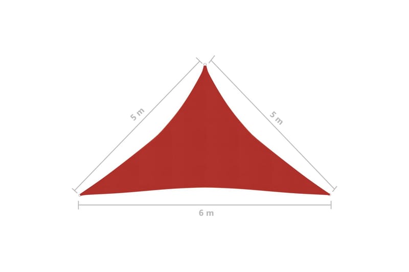 Aurinkopurje 160 g/m² punainen 5x5x6 m HDPE - Punainen - Puutarhakalusteet - Aurinkosuoja - Aurinkopurje