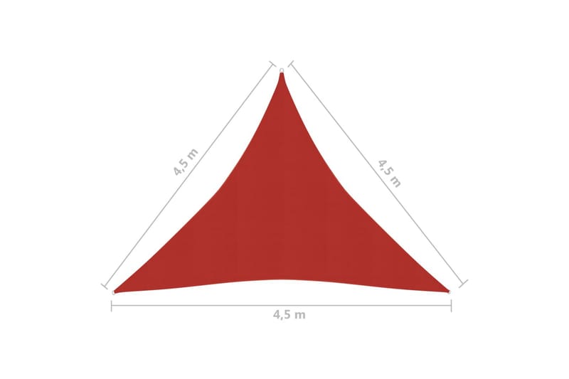 Aurinkopurje 160 g/m² punainen 4,5x4,5x4,5 m HDPE - Punainen - Aurinkopurje