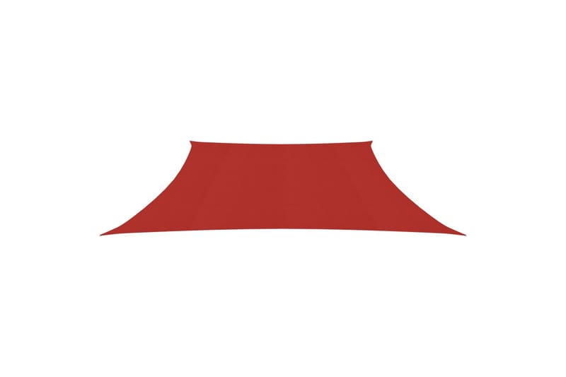 Aurinkopurje 160 g/m² punainen 4/5x3 m HDPE - Punainen - Puutarhakalusteet - Aurinkosuoja - Aurinkopurje