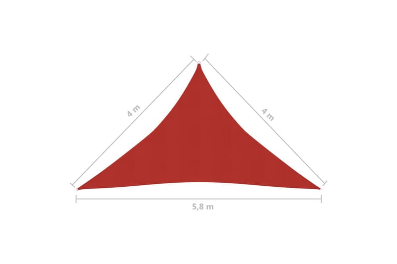 Aurinkopurje 160 g/m² punainen 4x4x5,8 m HDPE - Punainen - Aurinkopurje