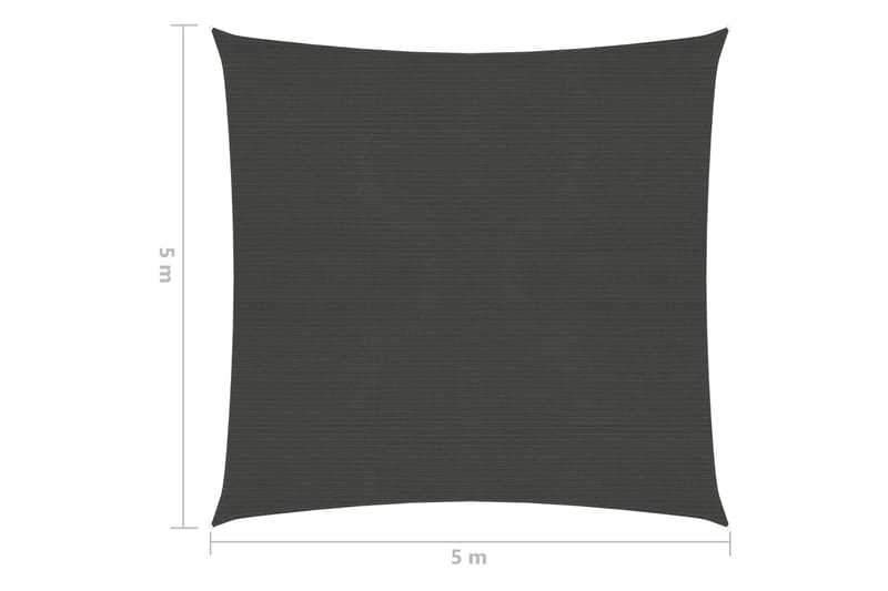 Aurinkopurje 160 g/mÂ² antrasiitti 5x5 m HDPE - Antrasiitti - Puutarhakalusteet - Aurinkosuoja - Aurinkopurje